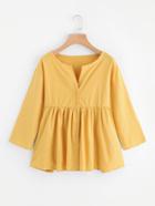 Shein Button Front Smock Blouse