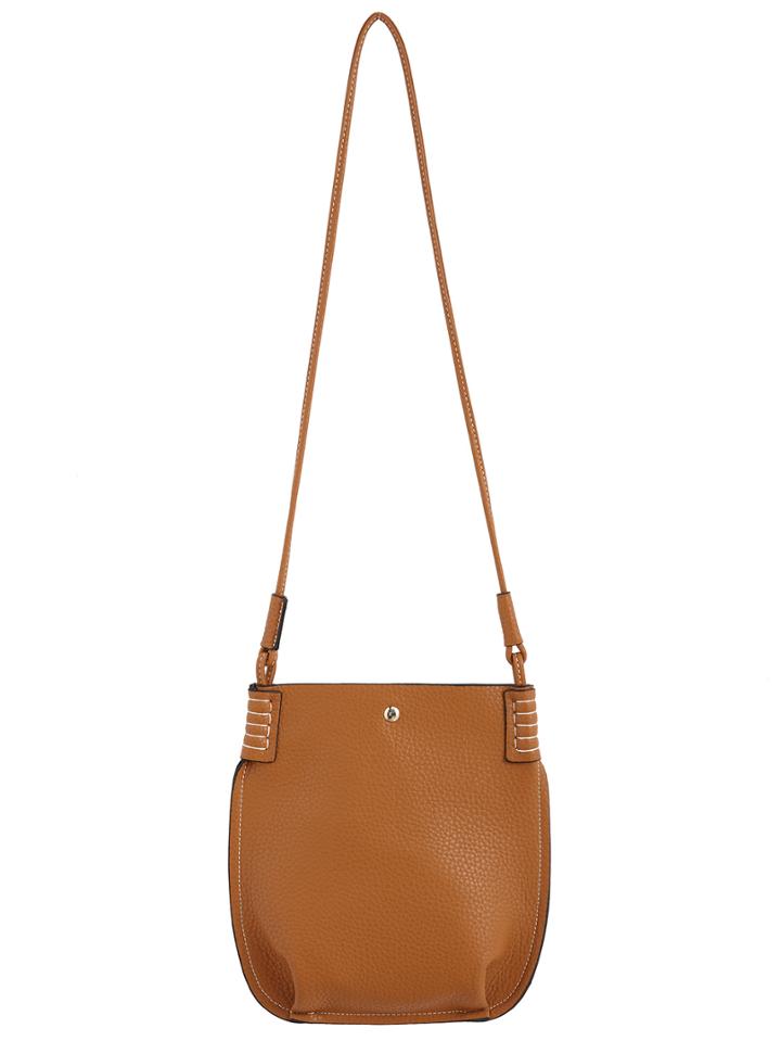 Shein Brown Magnetic Pu Shoulder Bag