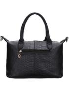 Shein Black Zipper Serpentine Pu Bag