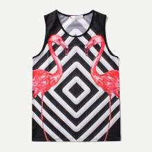 Shein Men Geo And Flamingos Print Vest