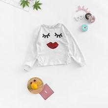 Shein Girls Ruffle Trim Beaded Detail Sweatshirt