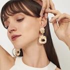 Shein Shell Detail Textured Drop Earrings