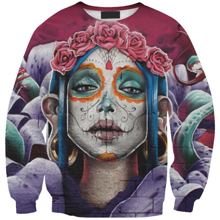Shein 3d Street Style Printing Sweatshirt