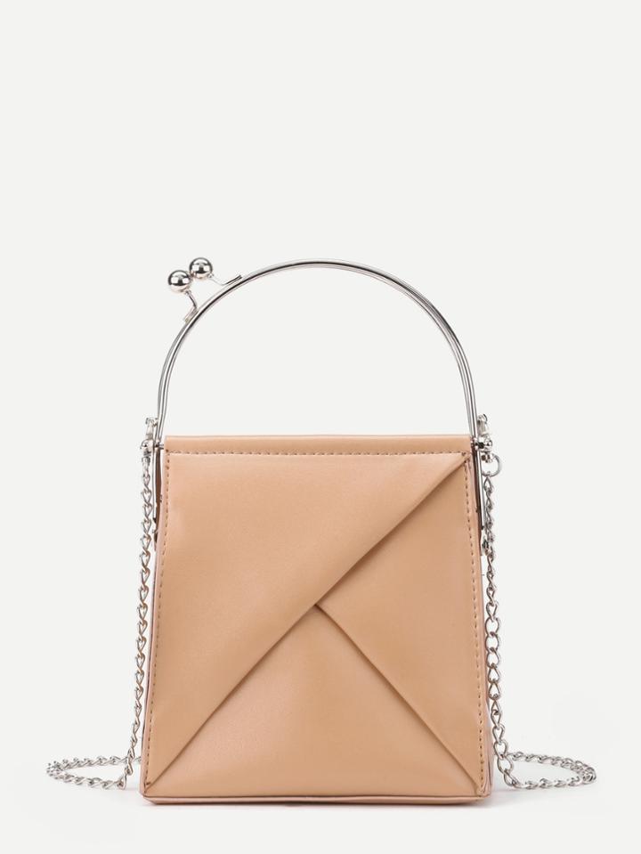 Shein Pu Shoulder Bag With Metal Handle