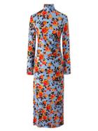 Shein Floral Print Ruched Detail Sheath Dress