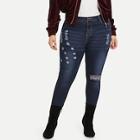 Shein Plus Faded Wash Ripped Jeans