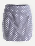Shein Polka Dot Print Invisible Zip Back Skirt