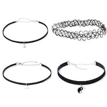 Shein Triangle Detail Choker Set 4pcs