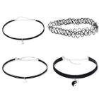 Shein Triangle Detail Choker Set 4pcs
