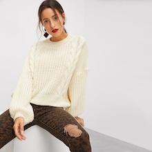 Shein Cut Out Back Solid Sweater