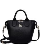 Shein Embossed Faux Leather Trapeze Bag