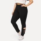 Shein Plus Cut Out Detail Leggings