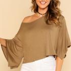 Shein Wide Sleeve Crop T-shirt