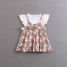 Shein Girls Tee With Floral Cami