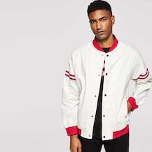 Shein Men Button Up Bomber Jacket
