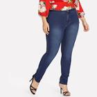 Shein Plus Solid Skinny Jeans