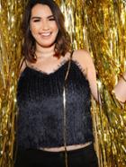 Shein Glitter Fuzzy Cami Top