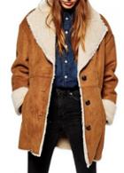 Rosewe Winter Essential Long Sleeve Turndown Collar Woman Coat