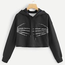 Shein Skull Print Hoodie