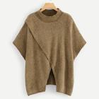 Shein Overlap Front Poncho Sweater