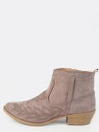 Shein Western Inspired Ankle Boots Taupe