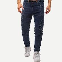 Shein Men Pocket Patched Drawstring Jeans