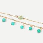 Shein Beaded Decorated Layered Chain Anklet
