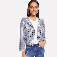 Shein Single Breasted Crop Coat