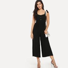 Shein Knot Wide Leg Jumpsuit