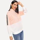Shein Contrast Sequin Side Cut And Sew Sweatshirt