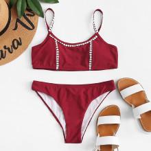 Shein Crochet Trim Bikini Set