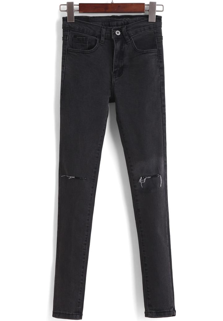 Shein Ripped Denim Slim Pant