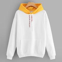 Shein Kangaroo Pocket Color-block Hoodie