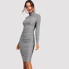 Shein High Neck Drape Dress