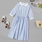 Shein Toddler Girls Striped Shirt Dress