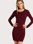Shein Long Sleeve Fitted Dress