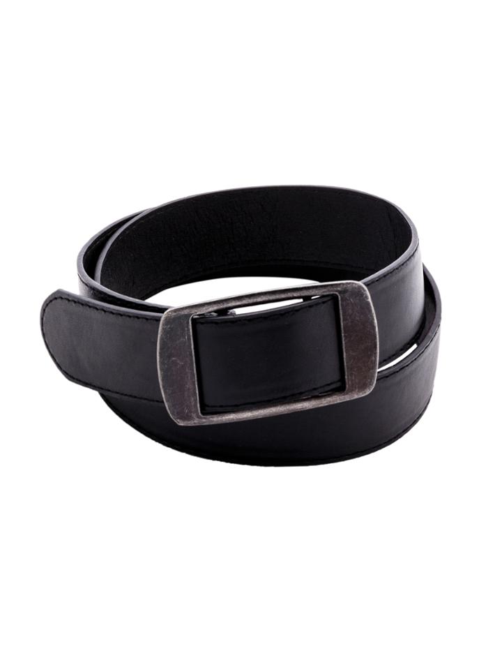 Shein Black Faux Leather Metal Buckle Belt