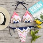 Shein Random Color Self Tie Colorblock Bikini Set
