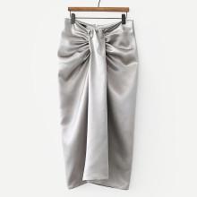 Shein Metallic Ruched Detail Skirt