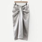 Shein Metallic Ruched Detail Skirt