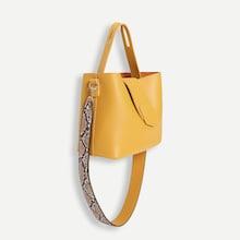 Shein Pu Satchel Bag With Snakeskin Print Strap