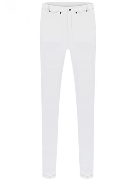 Shein White Slim Buttons Pant