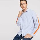 Shein Men Button & Pocket Front Striped Shirt