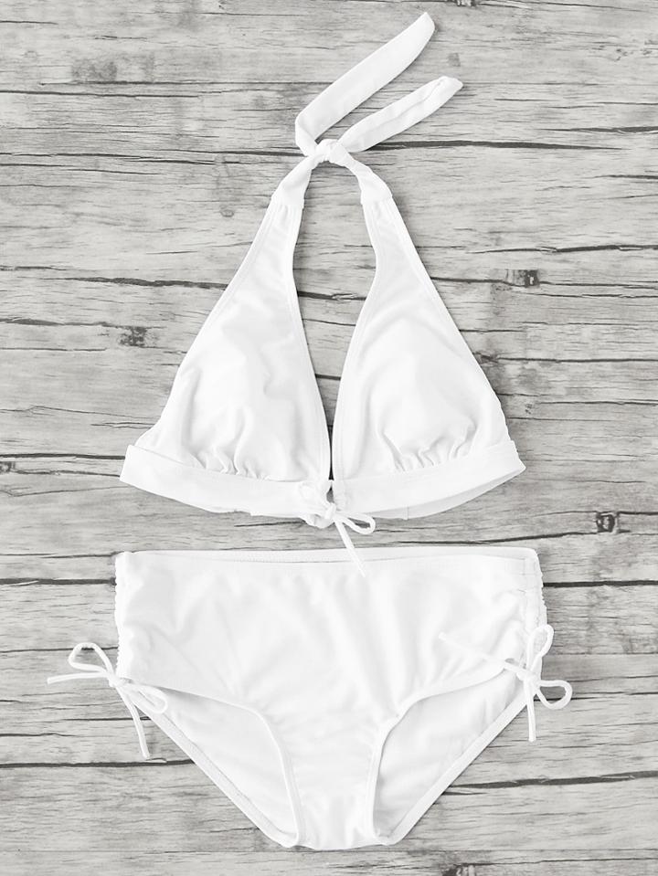 Shein Side Tie Halter Bikini Set