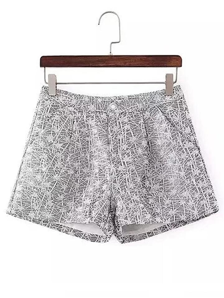 Shein Allover Embroidered Shorts