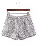 Shein Allover Embroidered Shorts