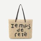 Shein Letter Detail Straw Tote Bag