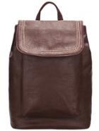 Shein Brown Magnetic Flap Over Pu Backpack