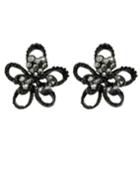 Shein Black Small Flower Earrings