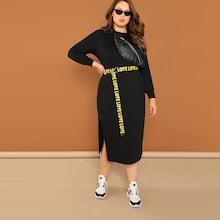 Shein Plus Self Belted Dress